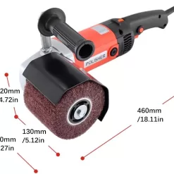 Handheld 1400W Metal Burnishing Machine,Electric Sander Polisher for Wood Stainless Steel Polishing with One Wheel