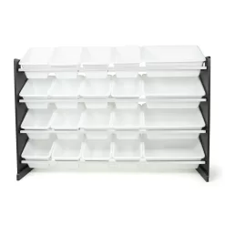 Humble Crew Espresso Extra Large Toy Storage Organizer with 20 Storage Bins, Espresso