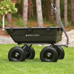Gorilla Carts GOR6PS 1200-lb. Heavy-Duty Poly Garden Dump Cart with 13