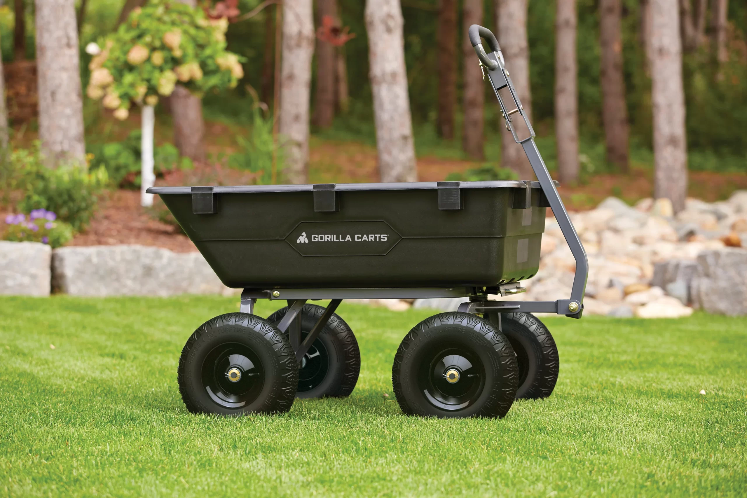 Gorilla Carts GOR6PS 1200-lb. Heavy-Duty Poly Garden Dump Cart with 13" Tires