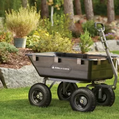 Gorilla Carts GOR6PS 1200-lb. Heavy-Duty Poly Garden Dump Cart with 13" Tires