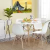 Lacoo Pre-Assembled Mid Century Modern Dining Chairs, Set of 4, Multiple Colors