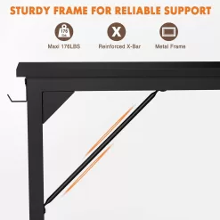 Sweetcrispy Desk- Computer Office Small Desk 32 Inch Writing Study Work Desk Home Office Desks - Black
