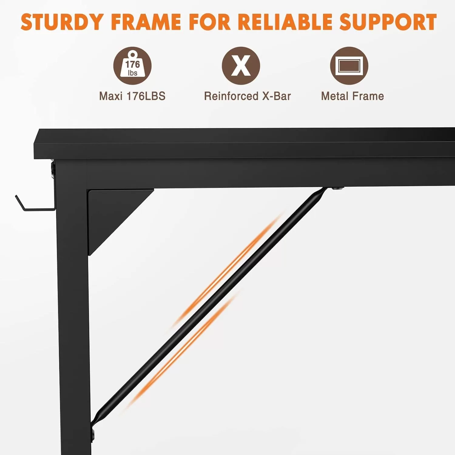 Sweetcrispy Desk- Computer Office Small Desk 32 Inch Writing Study Work Desk Home Office Desks - Black