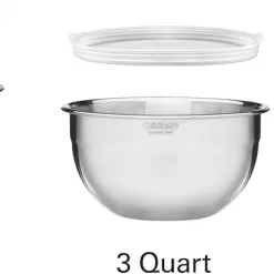 Cuisinart Mixing Bowl Set, Stainless Steel, 3-Piece, CTG-00-SMB