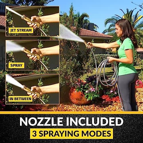 Bionic Steel PRO Garden Hose 50 Ft, 304 Stainless Steel Metal Water Hose 50Ft, 500 PSI - 2023 Model