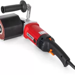 VEVOR Surface Conditioning Tool, 1200W Handheld Stainless Steel Polisher, 6 Variable Speed Metal Burnishing Machine with 4 Polishing Wheels