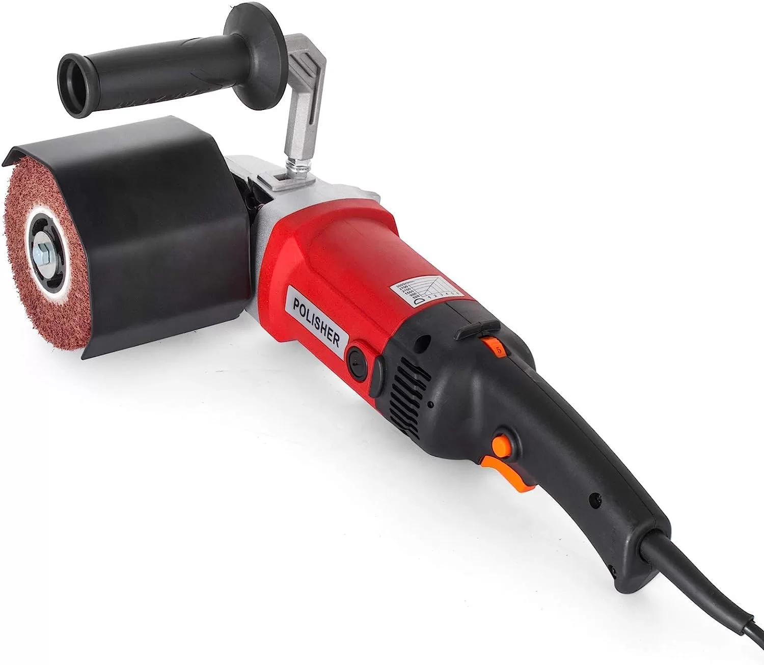 VEVOR Surface Conditioning Tool, 1200W Handheld Stainless Steel Polisher, 6 Variable Speed Metal Burnishing Machine with 4 Polishing Wheels
