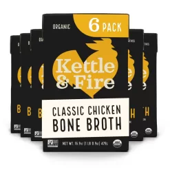 Chicken Bone Broth Soup by Kettle and Fire, Pack of 6, 16.9 Ounce