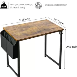 Lufeiya Small Computer Desk Study Table, Brown
