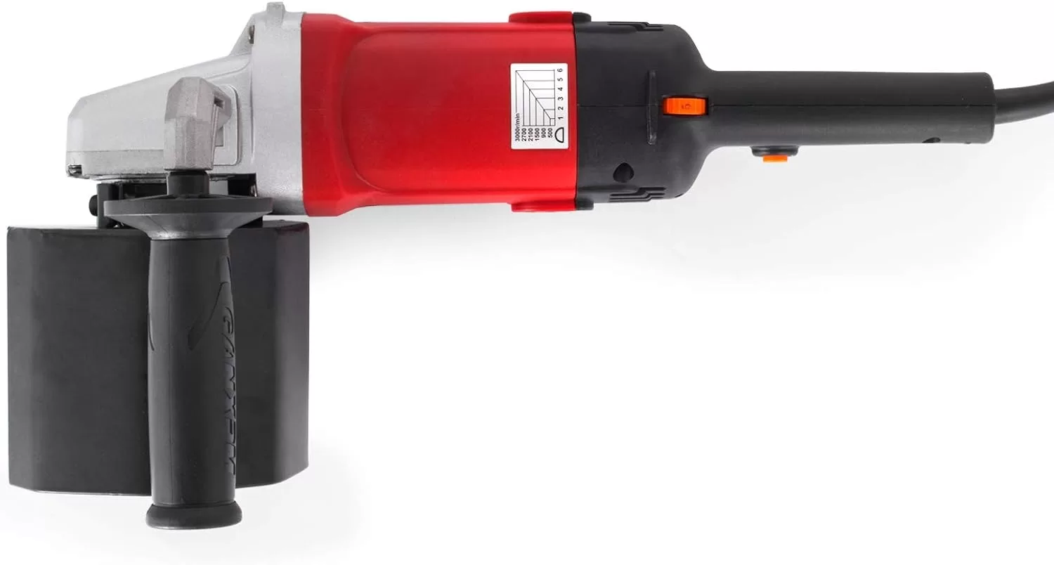 VEVOR Surface Conditioning Tool, 1200W Handheld Stainless Steel Polisher, 6 Variable Speed Metal Burnishing Machine with 4 Polishing Wheels