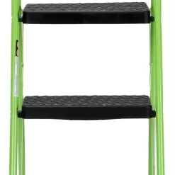Cosco 11408GNF1E, Green Three Big Folding Step Stool with Rubber Hand Grip