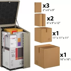 Cosco Outdoor LIving BoxGuard®, Large Lockable Package Delivery and Storage Box, 6.3 cubic feet, Tan