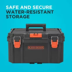 BLACK+DECKER BDST60500APB Stackable Storage System - 3 Piece Set (Small, Deep Toolbox, and Rolling Tote)