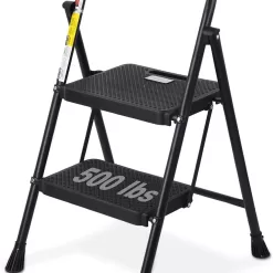 HBTower 2 Step Ladder, 500 lbs Folding Step Stool
