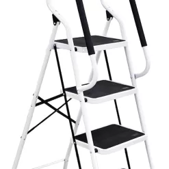 EdMaxwell 4 Step Ladder with Handrails 500 lb Capacity Step Stool Folding Portable Ladders