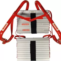 Hausse Retractable 3 Story Fire Escape Ladder, 25 Feet
