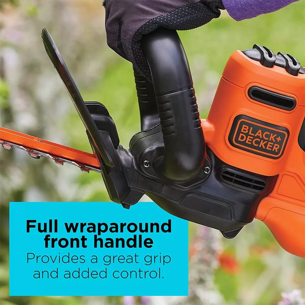 BLACK+DECKER Electric Hedge Trimmer, 22-Inch Blade, Corded (BEHT350FF) Orange