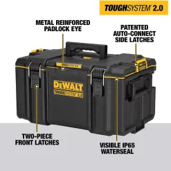 DEWALT TOUGHSYSTEM 2.0, Large Tool Box, 22 in., 110 lbs. Capacity (DWST08300)