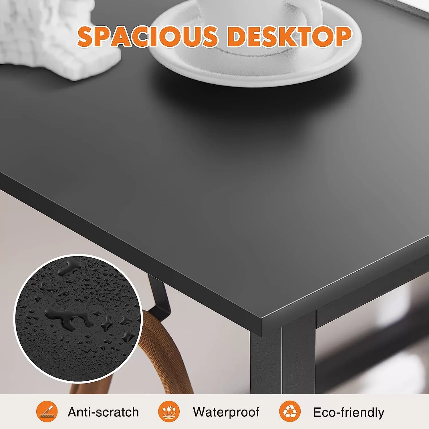 Sweetcrispy Desk- Computer Office Small Desk 32 Inch Writing Study Work Desk Home Office Desks - Black