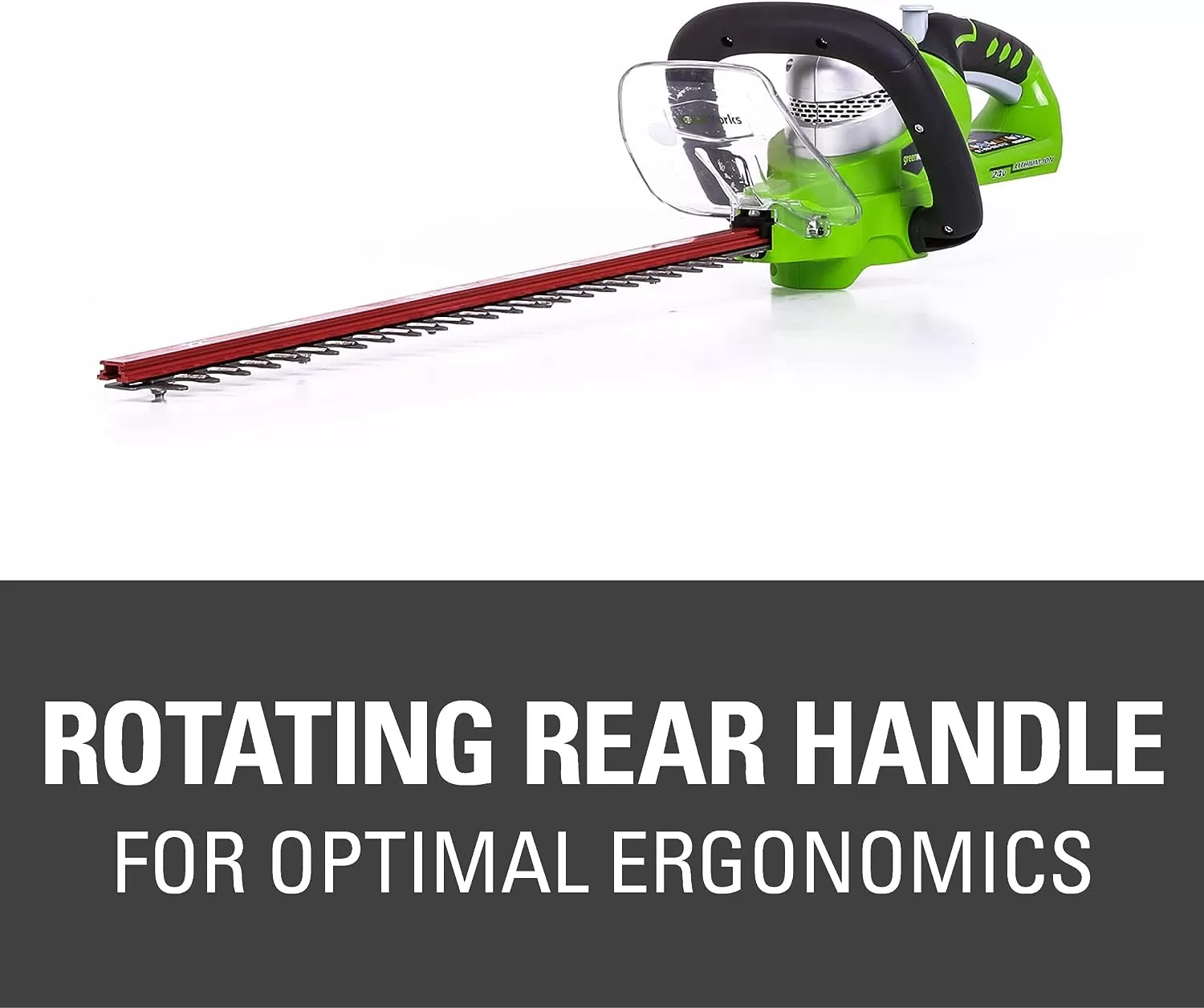 Greenworks 24V 22" Cordless Hedge Trimmer, 2.0Ah Battery and Charger Included