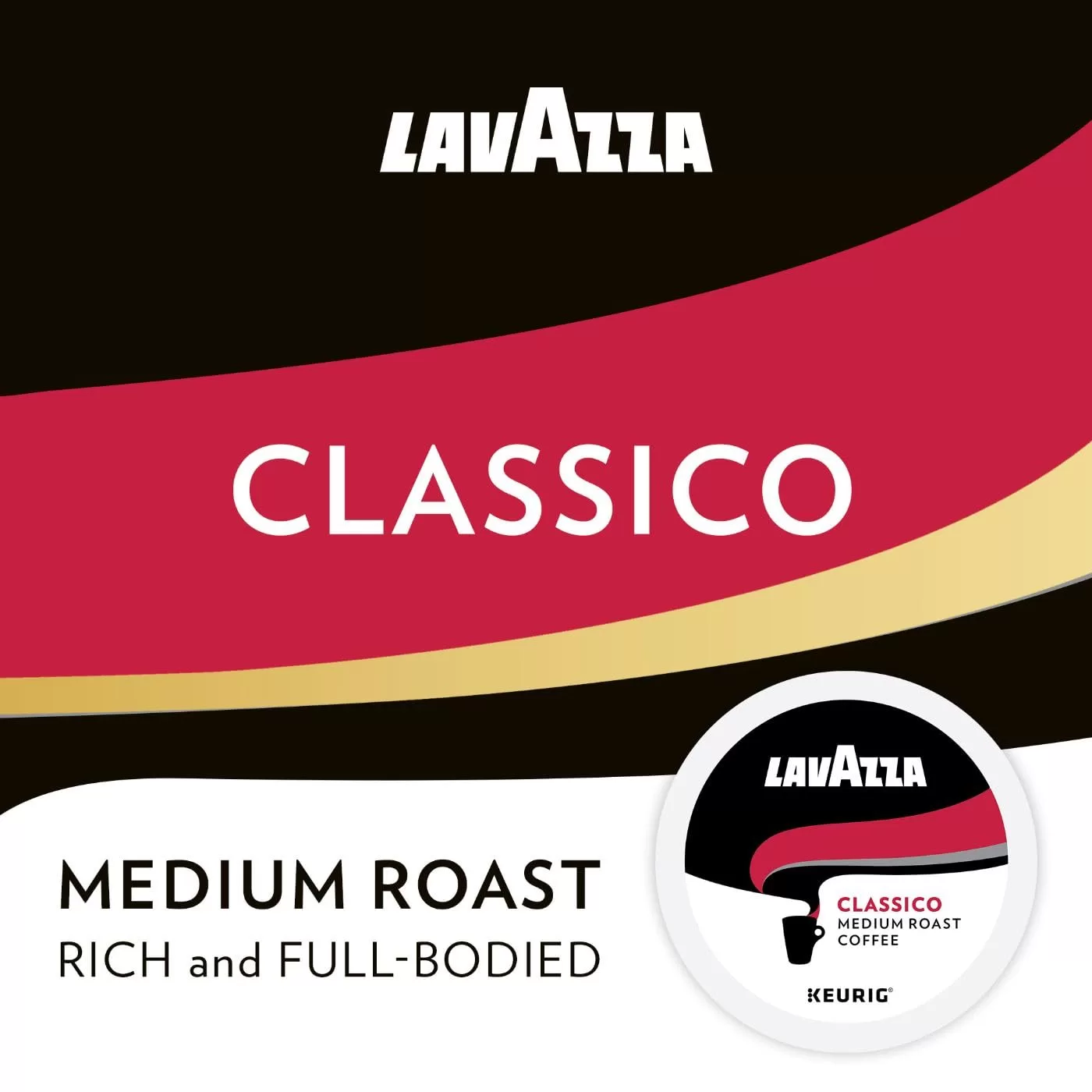 Lavazza Classico Single-Serve Coffee K-Cups for Keurig Brewer, Medium Roast, 10 Count Boxes (Pack of 6) ,100% Arabica