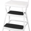 Cosco White Retro Counter Chair / Step Stool with Lift-up Seat