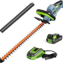 WORKPRO 20V Cordless Hedge Trimmer, 2.0Ah Battery 1 Hour Quick Charger Included