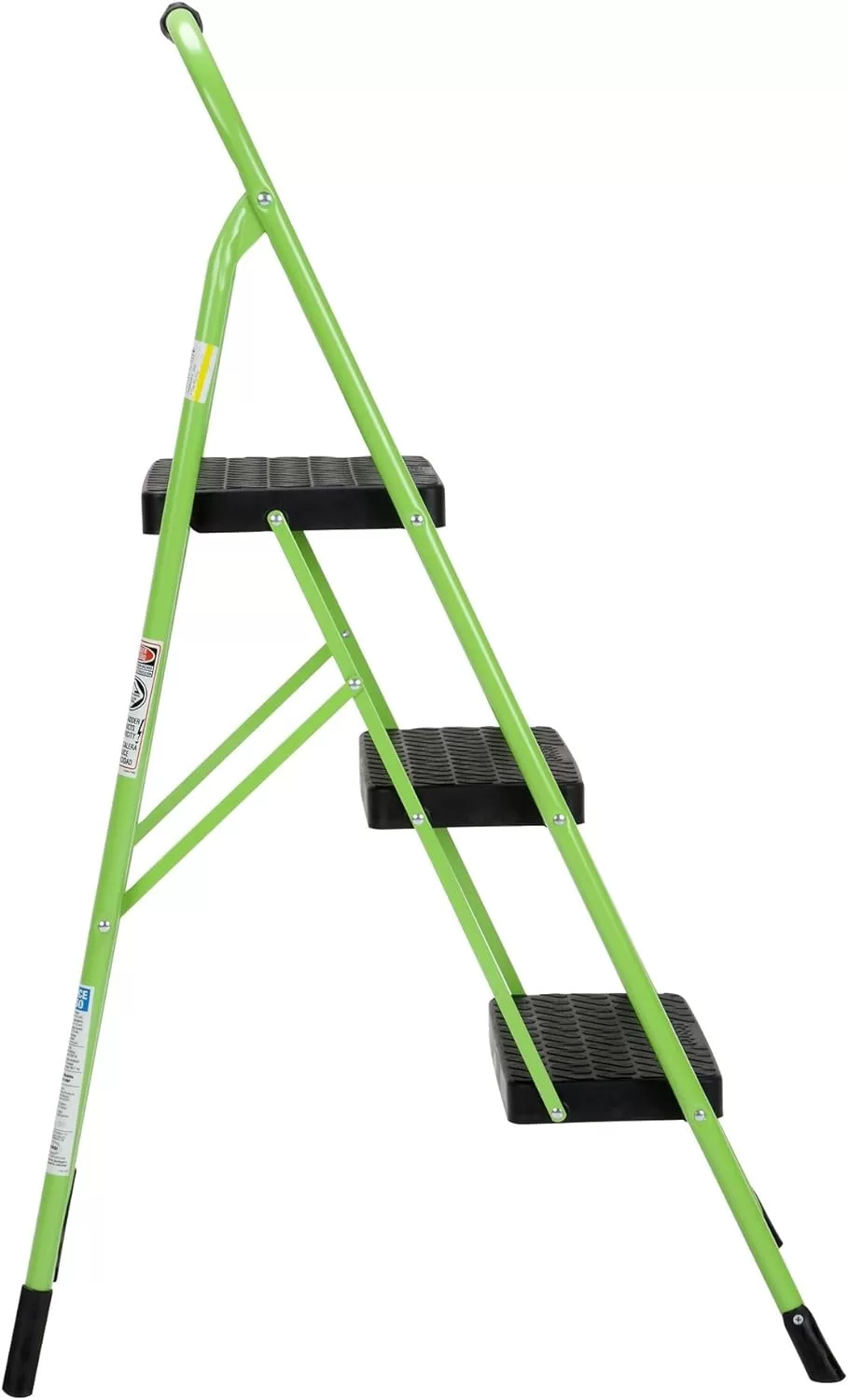 Cosco 11408GNF1E, Green Three Big Folding Step Stool with Rubber Hand Grip