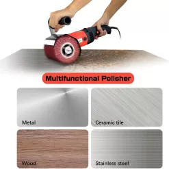 Handheld 1400W Metal Burnishing Machine,Electric Sander Polisher for Wood Stainless Steel Polishing with One Wheel