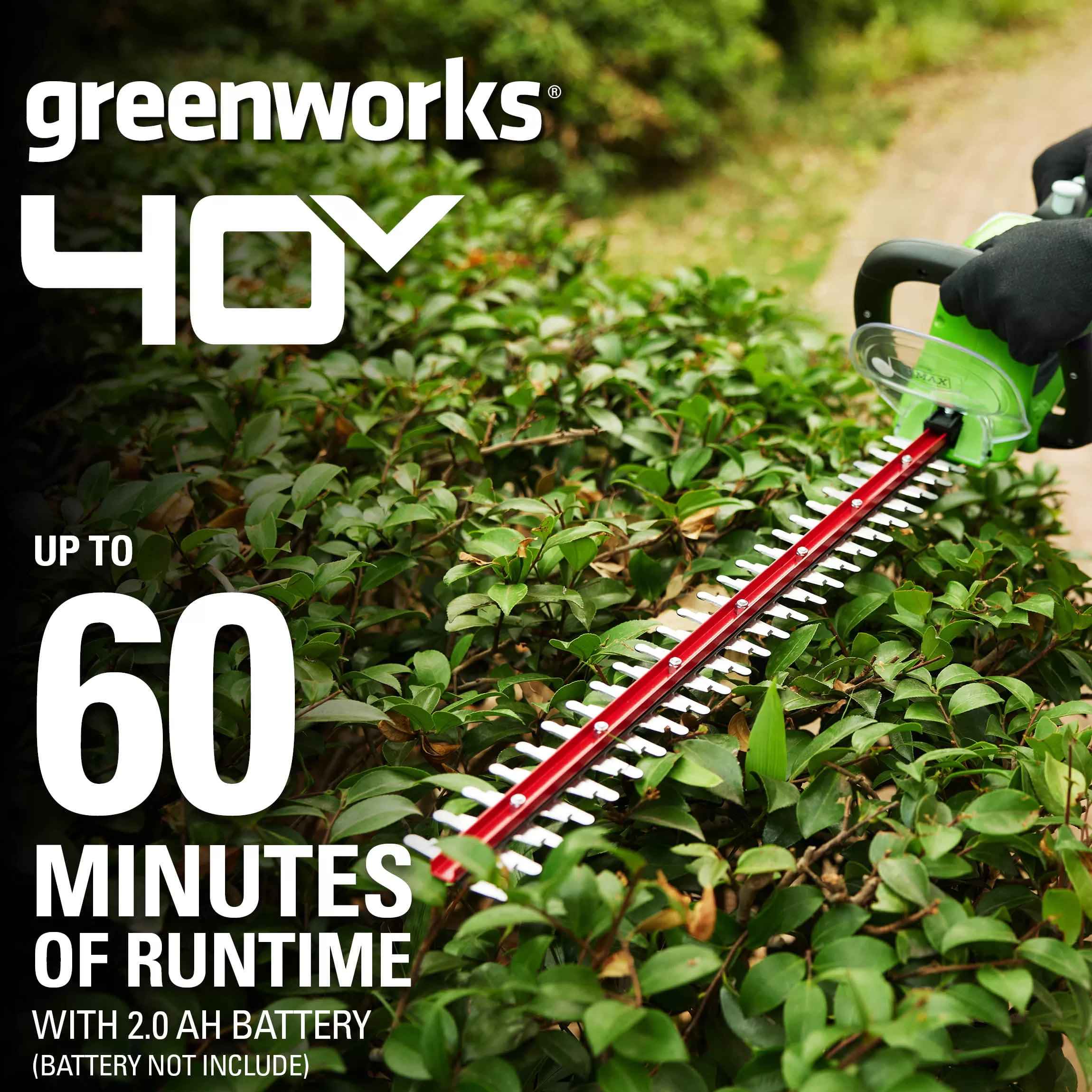 Greenworks 24" Battery Powered Hedge Trimmer