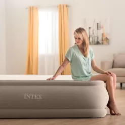Intex Dura-Beam 20" Thick PremAire ThermaLux Airbed Mattress with Digital Built-in Comfort Pump, Queen
