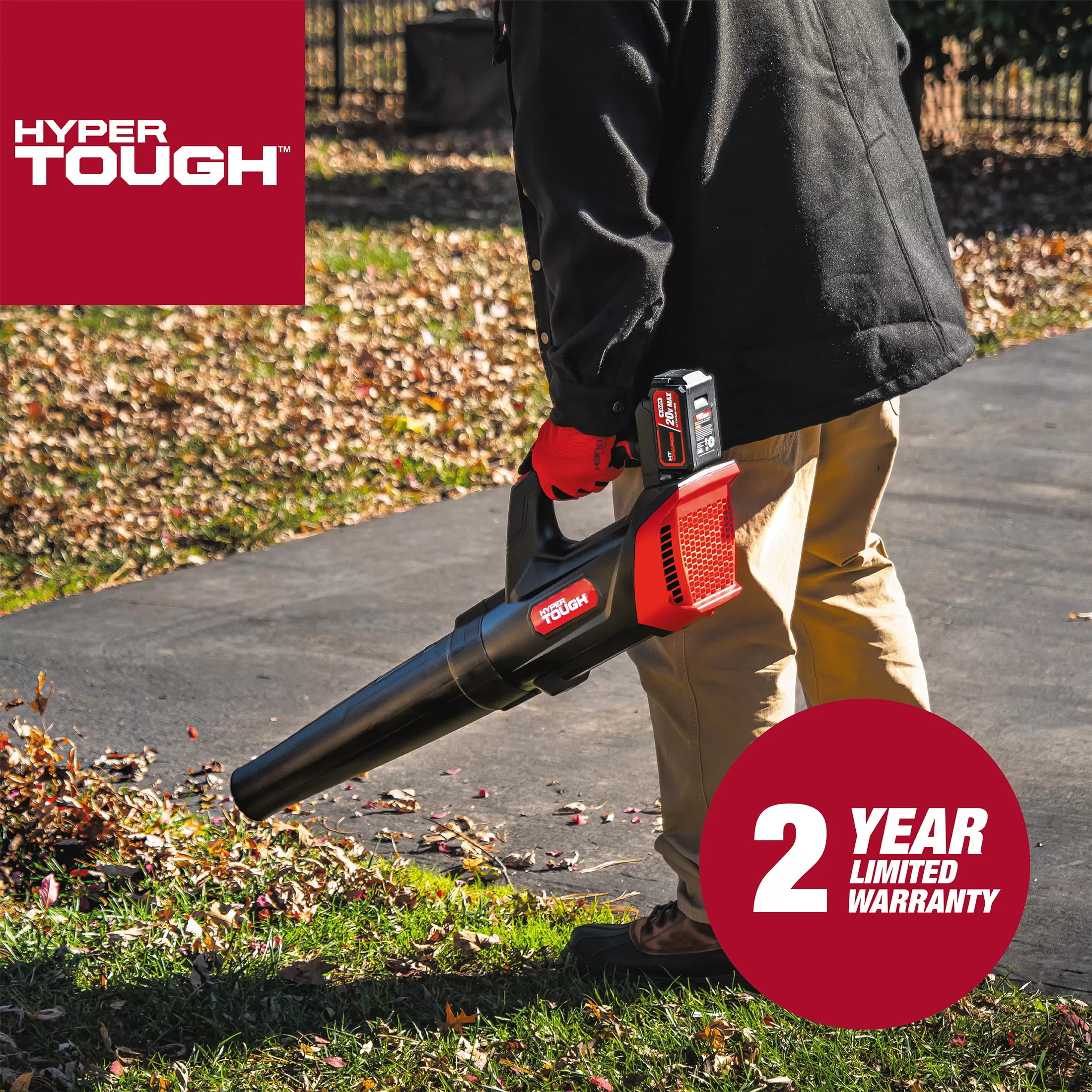 Hyper Tough 20V Max 90 MPH 372 CFM 20V 4.0Ah Cordless Handheld Blower