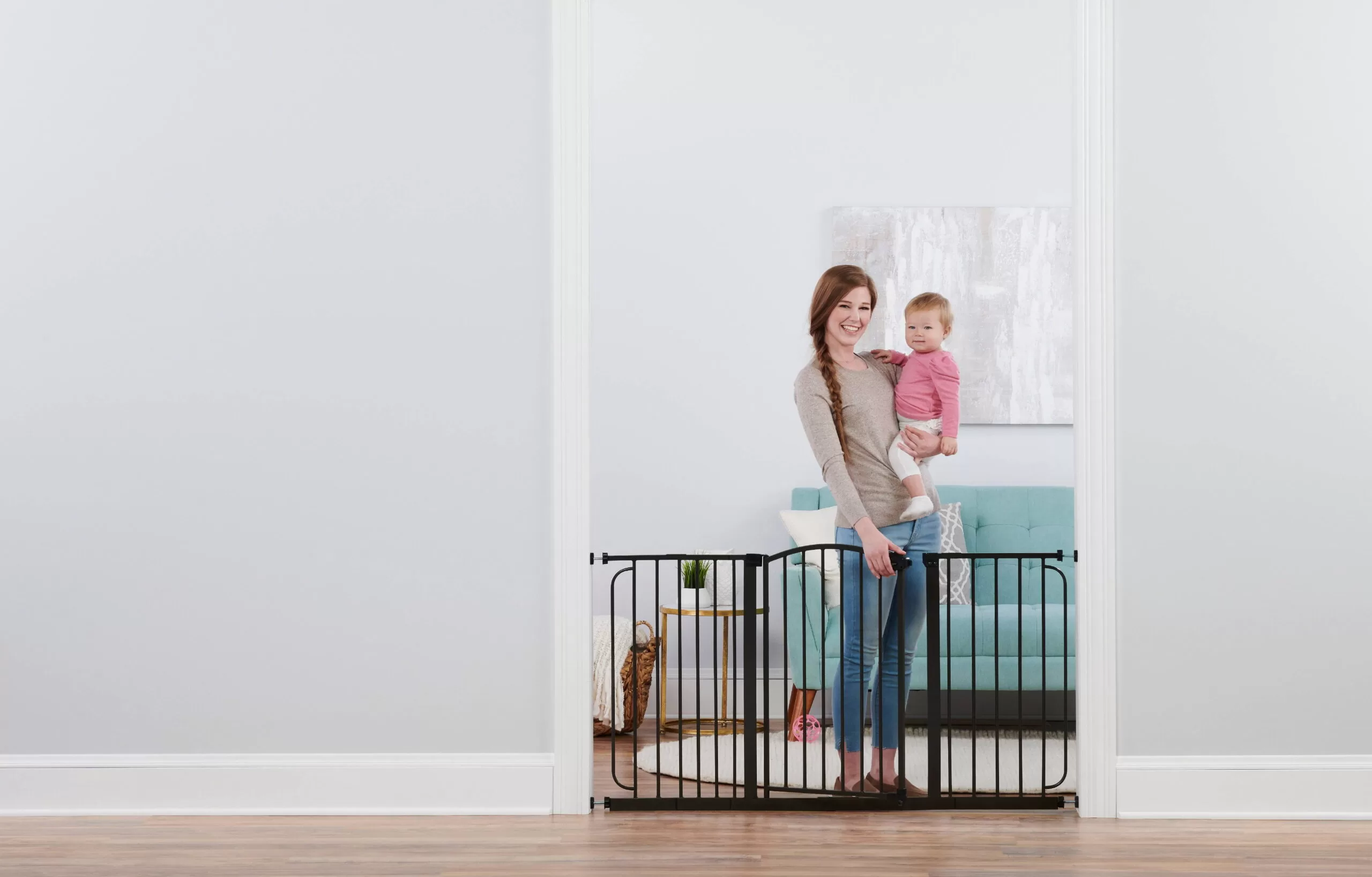 Regalo 58" Extra Wide Arched Decor Baby Safety Gate, Extra Wide Gate
