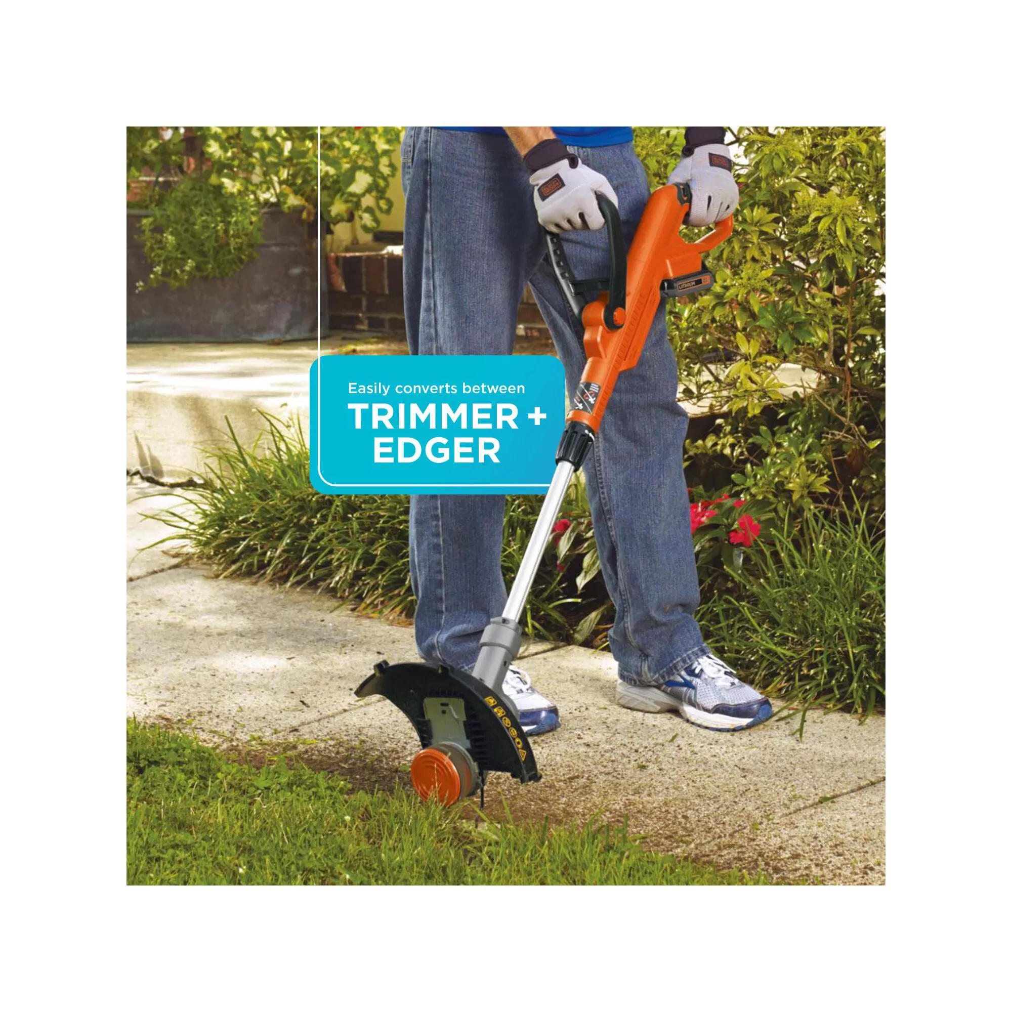 BLACK+DECKER LST300 20V MAX Lithium 12 in. Trimmer/Edger