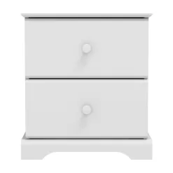 Hillsdale Campbell Wood 2-Drawer Kids Nightstand, White