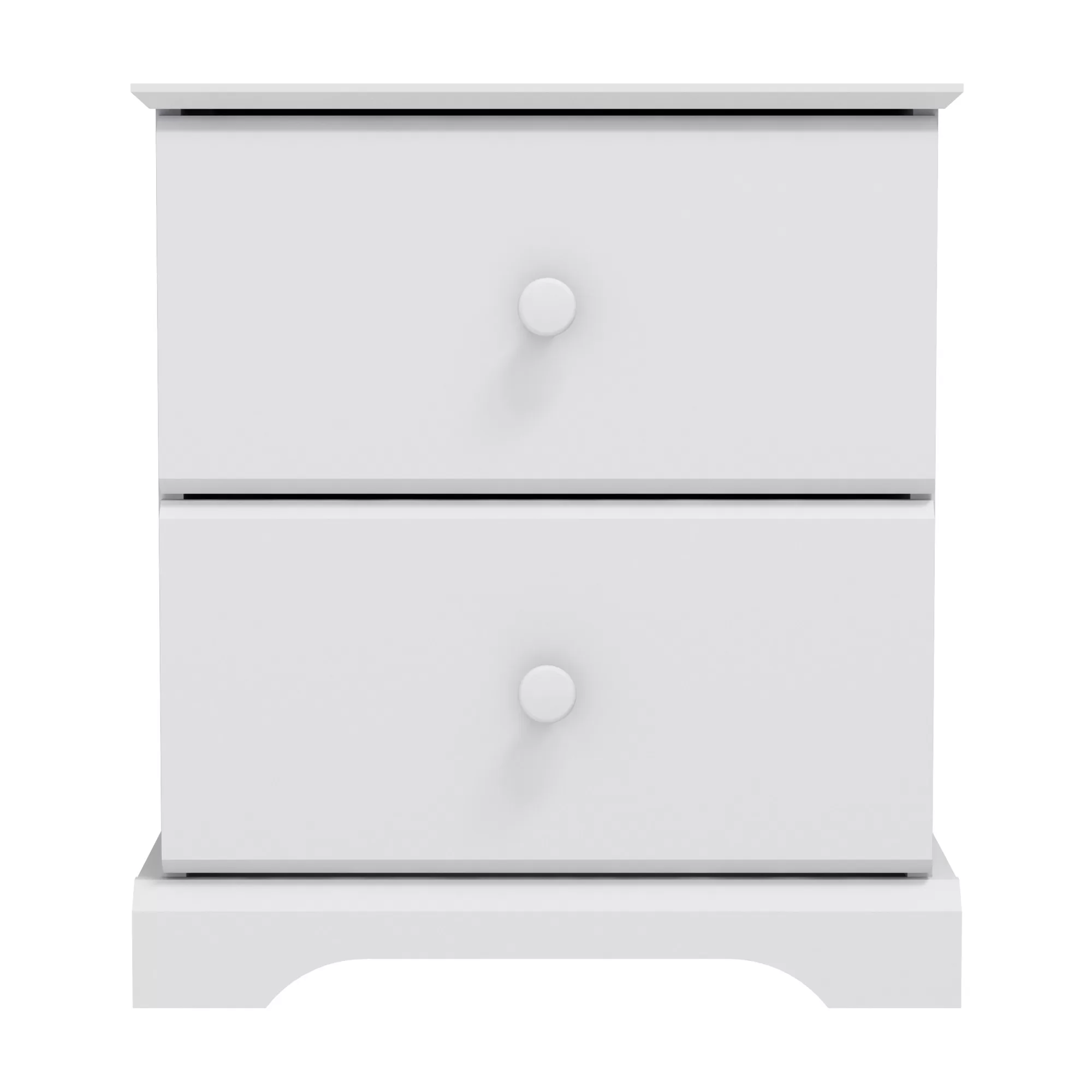 Hillsdale Campbell Wood 2-Drawer Kids Nightstand, White