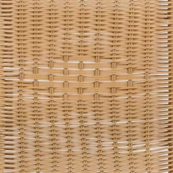 Flash Furniture Commercial Aluminum and Beige Rattan Indoor-Outdoor Restaurant Stack Chair