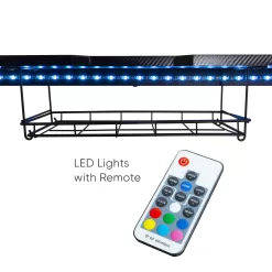 Atlantic Fire Storm Gaming Desk, Black with 24 Multicolor LEDs and 3 USB Ports