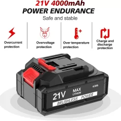 AOBEN 21V Cordless High Torque Impact Wrench 1/2 inch, Powerful Brushless Motor