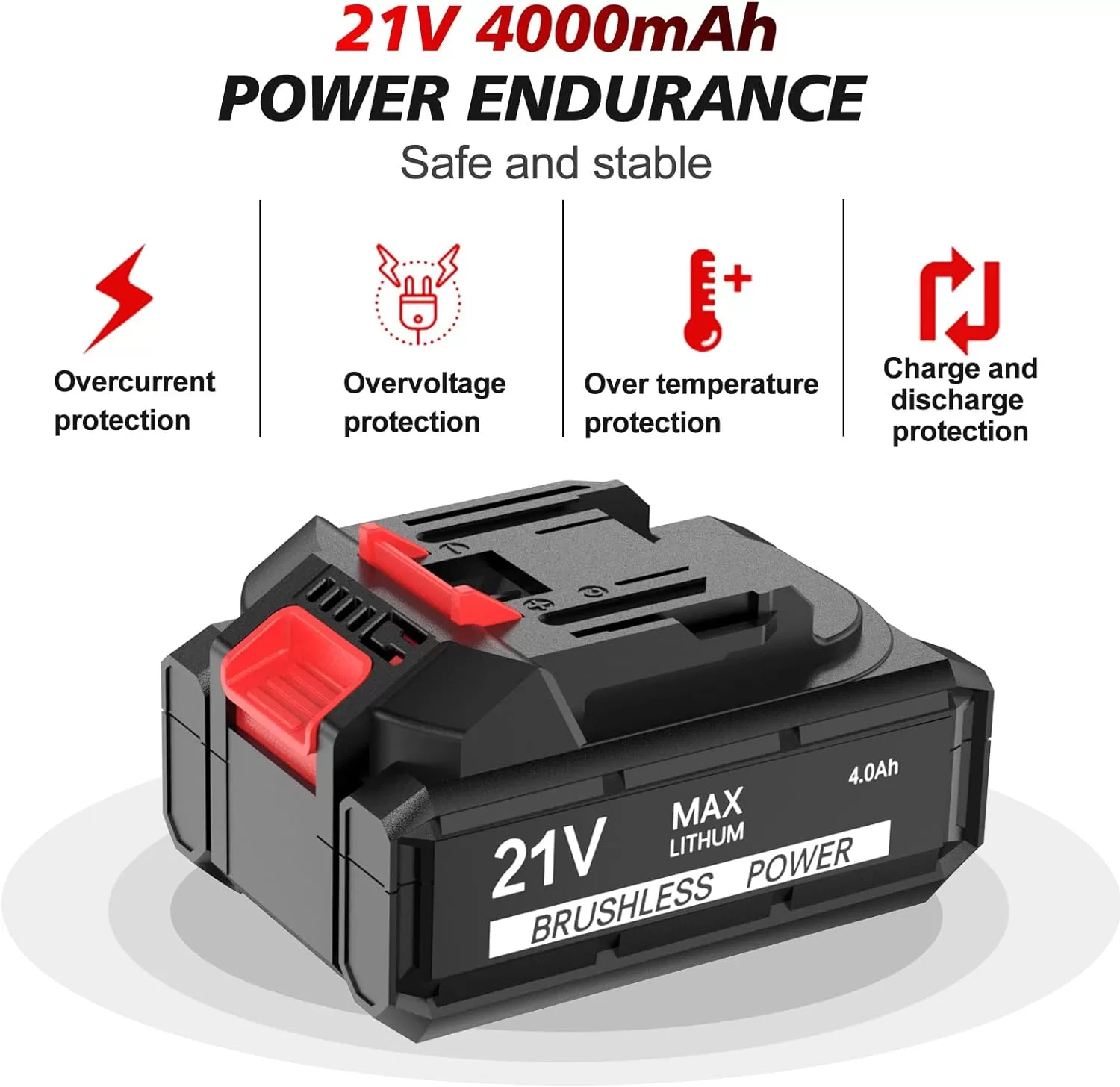 AOBEN 21V Cordless High Torque Impact Wrench 1/2 inch, Powerful Brushless Motor