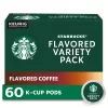 Starbucks K-Cup Coffee Pods Flavored Coffee Variety Pack No Artificial Flavors 100% Arabica 6 boxes (60 pods total)