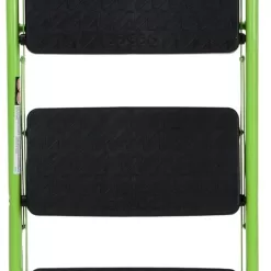 Cosco 11408GNF1E, Green Three Big Folding Step Stool with Rubber Hand Grip