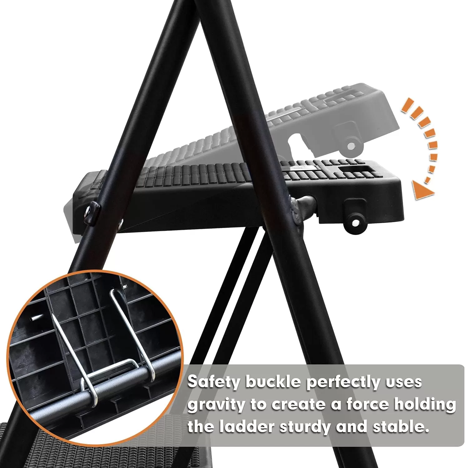 HBTower 2 Step Ladder, 500 lbs Folding Step Stool