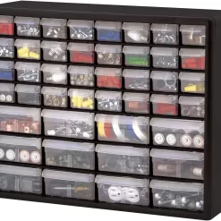 Akro-Mils 10144, 44 Drawer Plastic Parts Storage Hardware and Craft Cabinet, 20-Inch W x 6.37-Inch D x 15.81-Inch H, Black