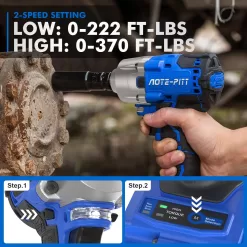 20V 370 Ft-lbs Brushless Impact Wrench Kit