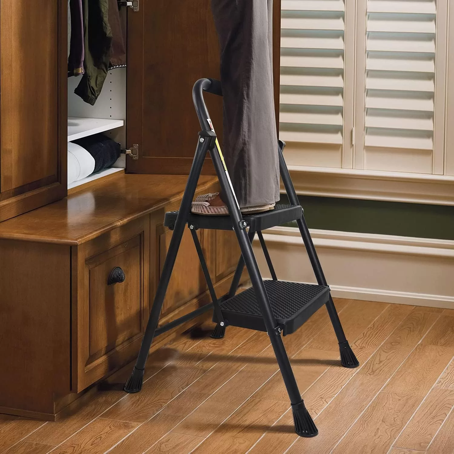 HBTower 2 Step Ladder, 500 lbs Folding Step Stool