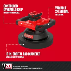 CRAFTSMAN V20 Cordless Polisher, 10 inch, 2800 OPM, Bare Tool Only (CMCE100B)