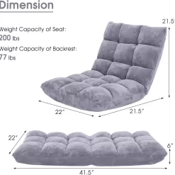 Giantex Floor Chair with Back Support, Folding Sofa Chair with 14 Adjustable Position