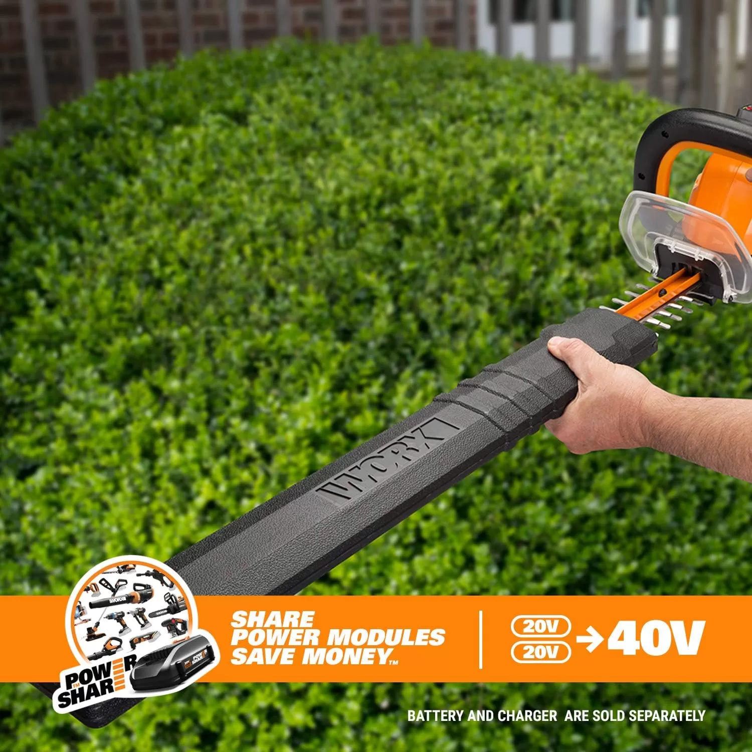WORX 40V 24" Hedge Trimmer (Tool Only)